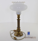 mosiężna lampa stołowa retro