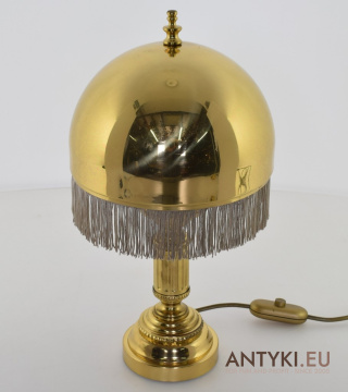 Elegancka Francuska Lampa Vintage z Mosiądzu - Oświetlenie Antyczne