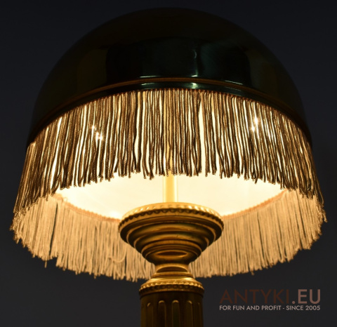Elegancka Francuska Lampa Vintage z Mosiądzu - Oświetlenie Antyczne
