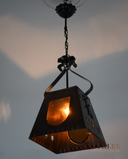 Retro wisząca lampa miedziana w rustykalnym stylu do kuchni baru knajpy