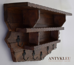 Rustykalna szafka - wieszak do kuchni w góralskim i wiejskim stylu