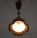 Stylowa rustykalna lampa wisząca ceramiczna z Francji - retro oświetlenie