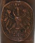 Antyczny patriotyczny kubek miedziany z polskim orłem 1522 ad