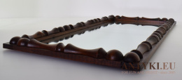 XL! Duże starodawne lustro rustykalne - ramy z litego drewna 3D