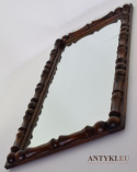 XL! Duże starodawne lustro rustykalne - ramy z litego drewna 3D