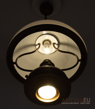 XL! DUŻA! Mosiężna Lampa Punktowa nad Stół – Elegancja Światła Vintage