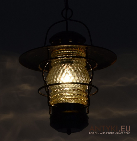 Urokliwa Rustykalna Lampa Wisząca z Końca XX Wieku - Oświetlenie Retro