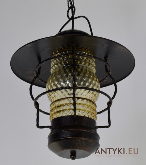 Urokliwa Rustykalna Lampa Wisząca z Końca XX Wieku - Oświetlenie Retro