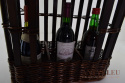 Wiklinowy koszyk na 6 butelek wina - klimaty vintage retro rustyk