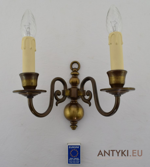 100% lampy Vintage - Elegancki Kinkiet w Starym Stylu - Antyczne Oświetlenie