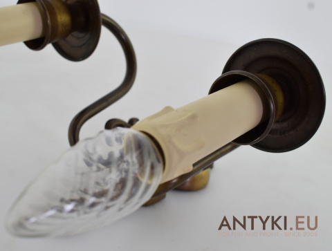 100% lampy Vintage - Elegancki Kinkiet w Starym Stylu - Antyczne Oświetlenie