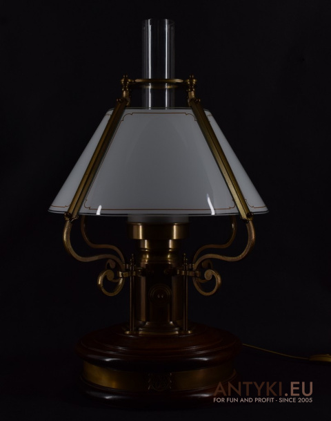 XXL Unikatowa Lampa na Biurko lub Stolik - Klejnot w Kolekcji Antyków