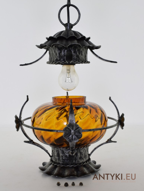 Unikatowa Lampa Sufitowa w Stylu Rustykalnym z Francji