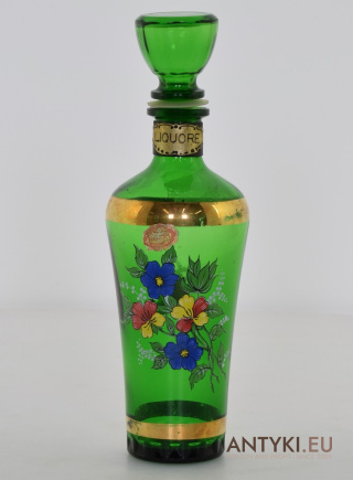 Elegancka Butelka na Likier w Stylu Murano: Klejnot Szkła Kryształowego