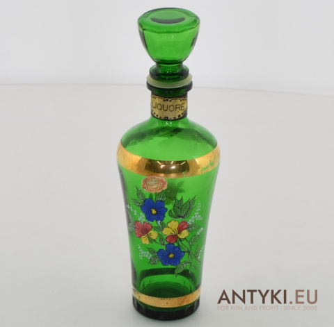 Elegancka Butelka na Likier w Stylu Murano: Klejnot Szkła Kryształowego