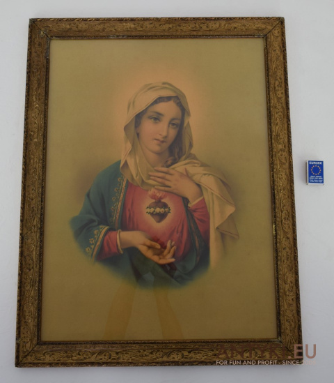 XXL! DUŻY! Majestatyczny Obraz Matki Boskiej: Klejnot Sakralny z Początku XIX Wieku