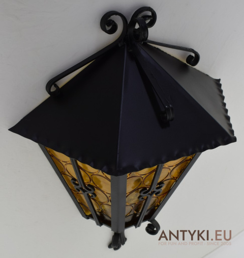 XL! DUŻA! Rustykalna Lampa Ścienna XL z Drugiej Połowy XX Wieku - Francuski Styl