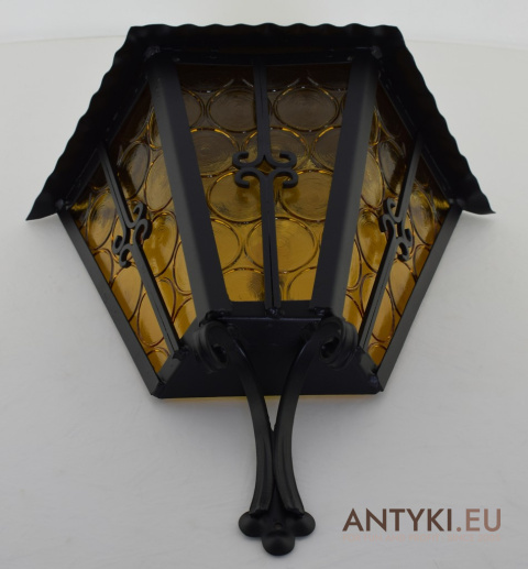 XL! DUŻA! Rustykalna Lampa Ścienna XL z Drugiej Połowy XX Wieku - Francuski Styl