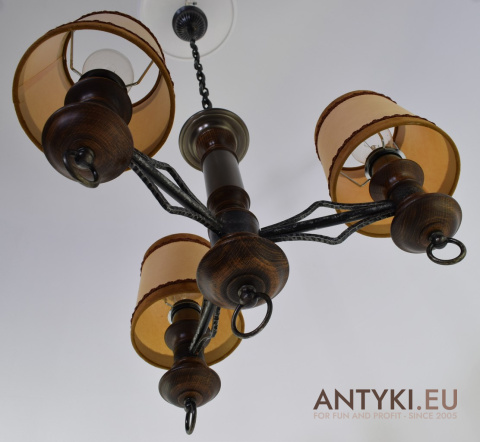 Retro Rustykalna Lampa Wisząca – Do Antresoli Wiatrołapu Holu