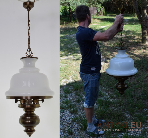 Duża rustykalna lampa wisząca