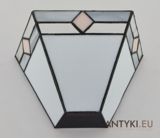 Art Deco Kinkiet Trapezowy w Stylu TIFFANY - Lampy Witrażowe Retro Vintage