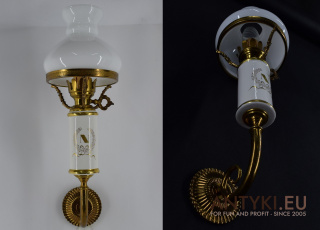 Kinkiet z Połowy XX Wieku z Symboliką Napoleońską - Pałacowe Lampy Ścienne