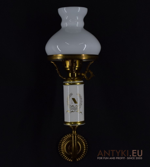 Porcelanowa lampa ścienna Napoleon Bonaparte