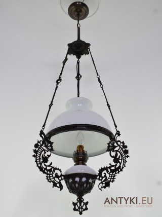 Prawdziwa antyczna lampa wisząca - muzealny okaz do Twojego domu
