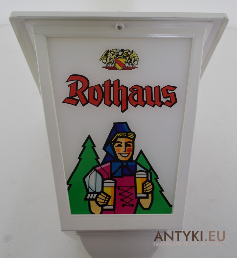 Solidne oświetlenie reklamowe Rothaus do pubu