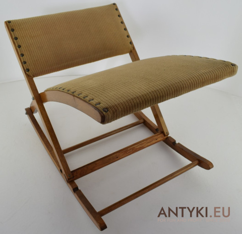 Mid-century modern regulowany podnóżek