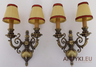 100% vintage oryginalne kinkiety w stylu Chippendale – Unikatowe lampy retro