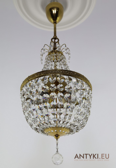 Elegancka lampa Empire z kryształami