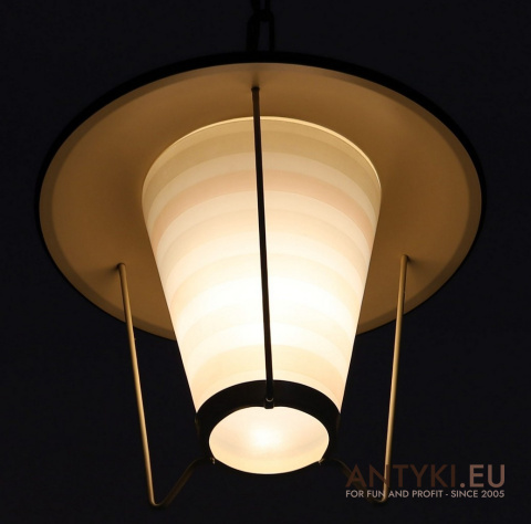 Lampa vintage w paski z kloszem