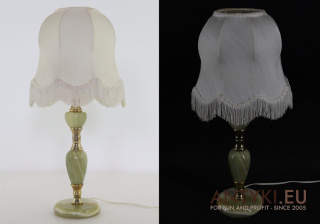 XL! Stylowa lampa z onyksem – francuskie oświetlenie vintage do twojego wnętrza