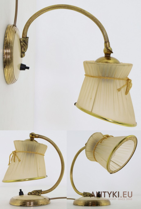 art deco lampa stołowa vintage