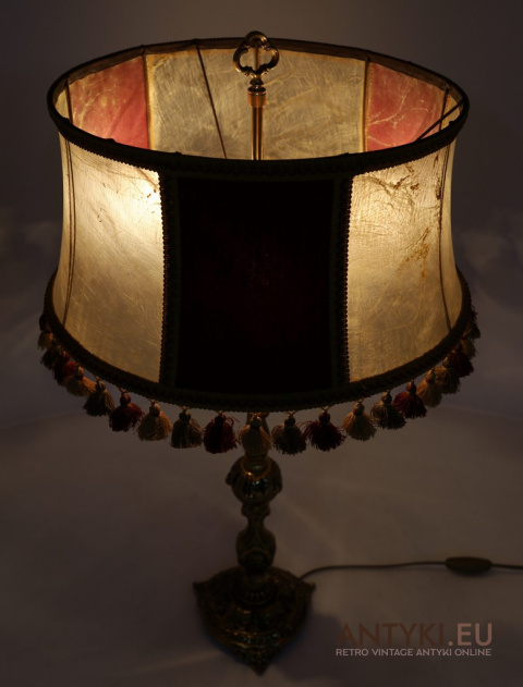 duża vintage lampa na biurko