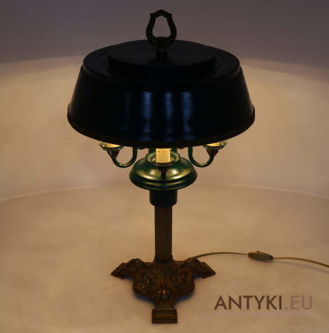 retro lampa na biurko w stylu empire