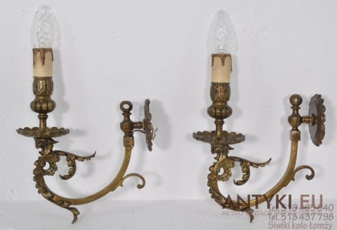 KINKIETY LAMPY PRZEROBIONE Z GAZOWYCH ART NOUVEAU