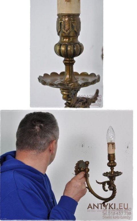 KINKIETY LAMPY PRZEROBIONE Z GAZOWYCH ART NOUVEAU