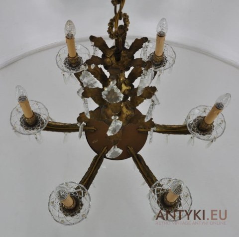 KRYSZTALOWA LAMPA KRYSZTALOWY ZYRANDOL ANTYK XL x