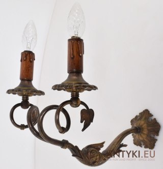 Kinkiet secesyjny art nouveau lampa ścienna jugenstil antyczna do dworu