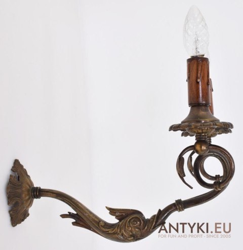 Kinkiet secesyjny art nouveau lampa ścienna jugenstil antyczna do dworu