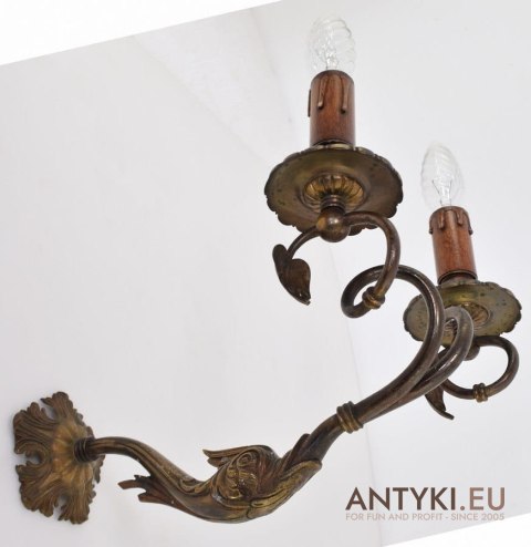 Kinkiet secesyjny art nouveau lampa ścienna jugenstil antyczna do dworu