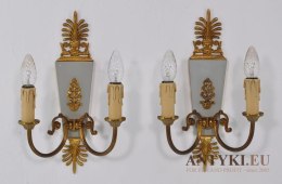 Kinkiety Empire muzealne lampki ścienne cesarskie francuskie antyki