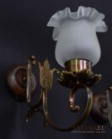 Kinkiety rustykalne dekoracyjne lampy ścienne z kloszami kwiatowymi