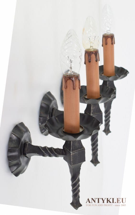 Kinkiety zamkowe lampki do zamku w rycerskim stylu lampy ścienne rustykalne