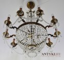 Kryształowy antyk żyrandol z kryształami do salonu pałacowego ekskluzywny chandelier kryształy