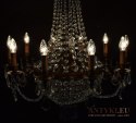 Kryształowy antyk żyrandol z kryształami do salonu pałacowego ekskluzywny chandelier kryształy