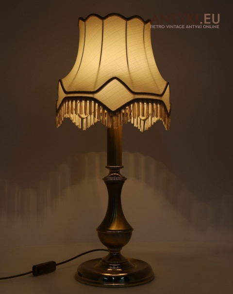 stołowa lampka vintage mosiężna