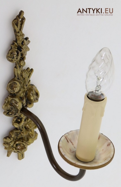 antyczny kinkiet ścienny romantyczny